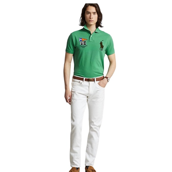 Polo Ralph Lauren Classic Fit Big Pony Mesh Polo Shirt NWT Green Men’s Large - Picture 4 of 9